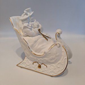 Lenox Vintage 1993 Victorian Holiday White Sleigh